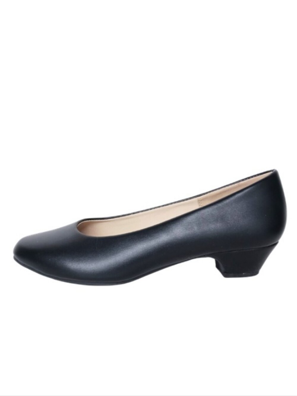 Dream Pairs Heels Women's 8 Black Faux Leather Kitten Professional Office Shoes